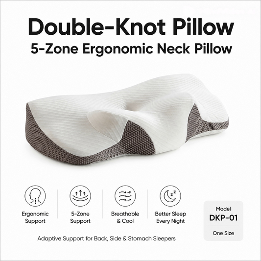 5-Zone Ergonomic Memory Foam Cervical Pillow for Side, Back & Stomach Sleepers