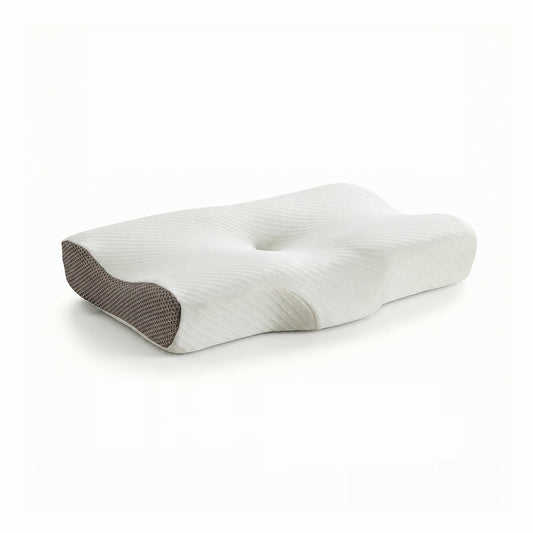 Dual-Side Ergonomic Cervical Neck Pillow for Side, Back & Stomach Sleepers