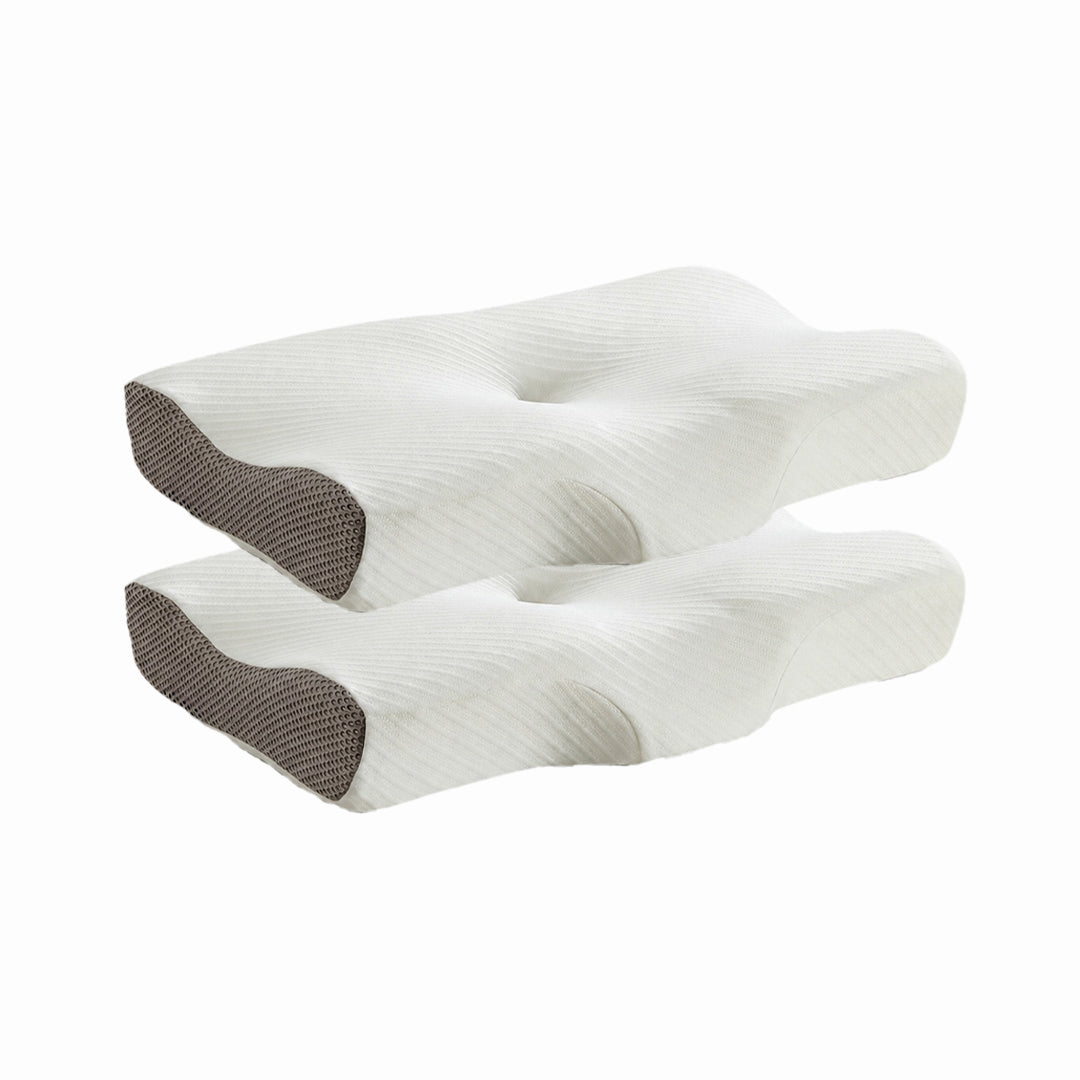 Dual-Side Ergonomic Cervical Neck Pillow for Side, Back & Stomach Sleepers