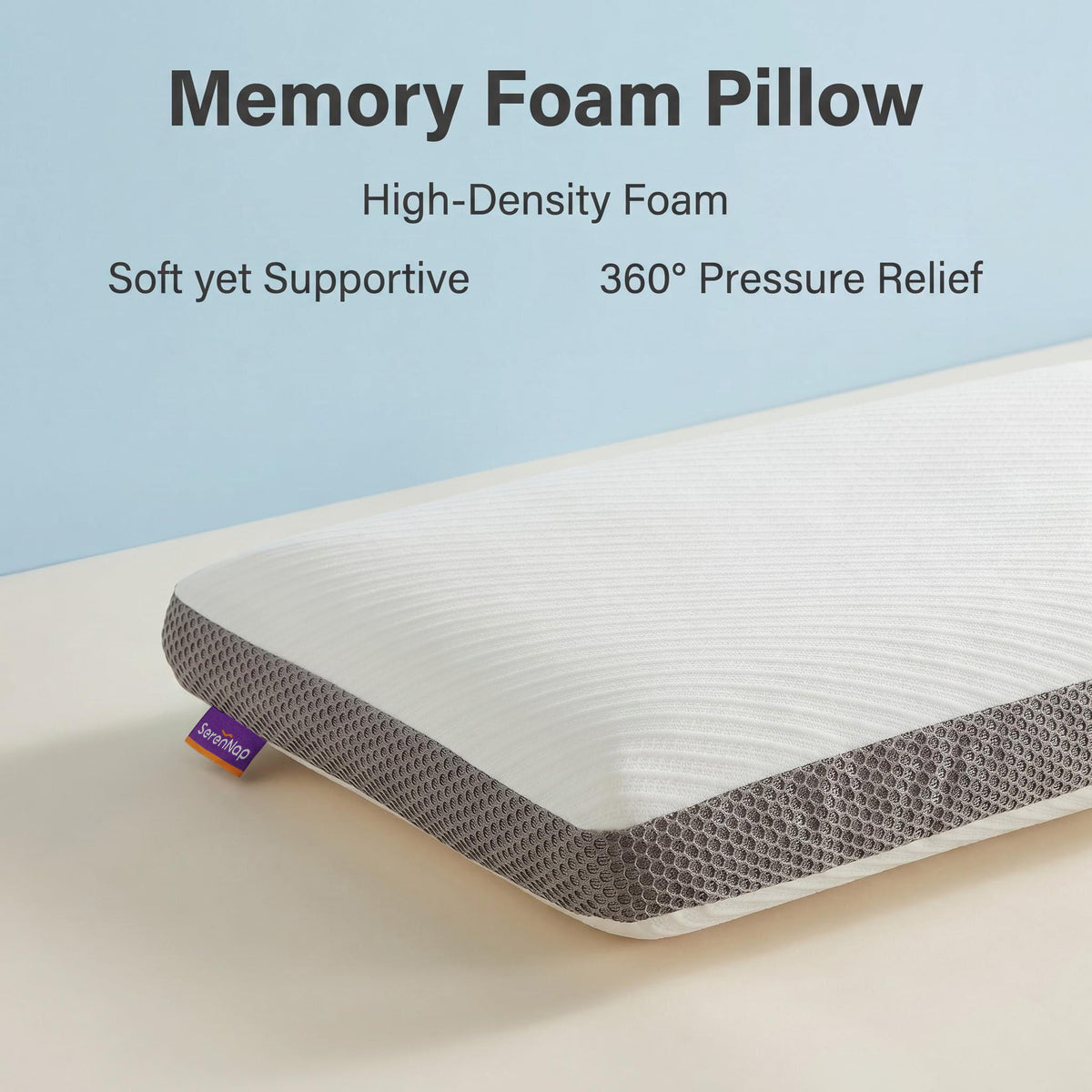 Oversized Memory Foam Cervical Pillow for Back Sleepers