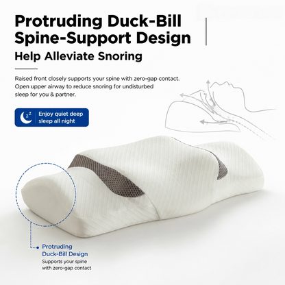 Ergonomic Cervical Memory Foam Neck Pillow for Back & Side Sleepers