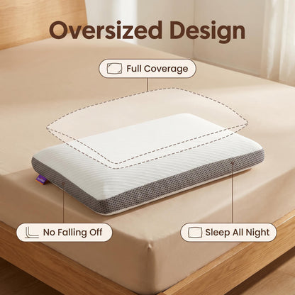 Oversized Memory Foam Cervical Pillow for Back Sleepers