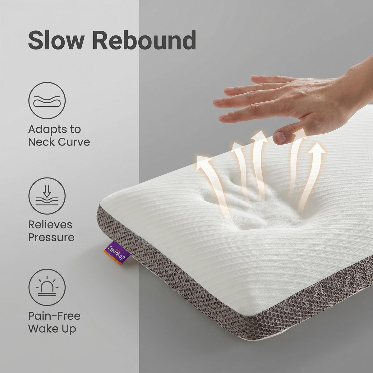 Oversized Memory Foam Cervical Pillow for Back Sleepers