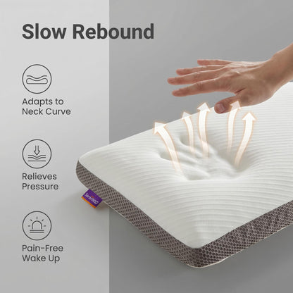 Oversized Memory Foam Cervical Pillow for Back Sleepers