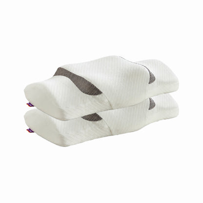 Ergonomic Cervical Memory Foam Neck Pillow for Back & Side Sleepers